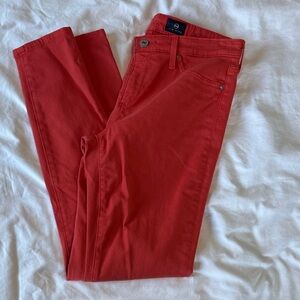 Orange Straight-Leg Jeans